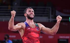 Rafiq Hüseynovun Tokio Olimpiadasında qələbə sevinci